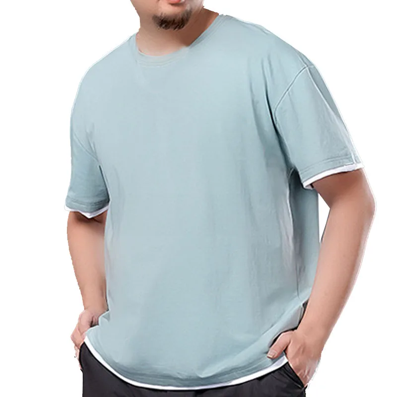 

Летние Для мужчин футболка 5XL 6XL 7XL бюст 143 см Большие размеры свободная футболка 4 вида цветов