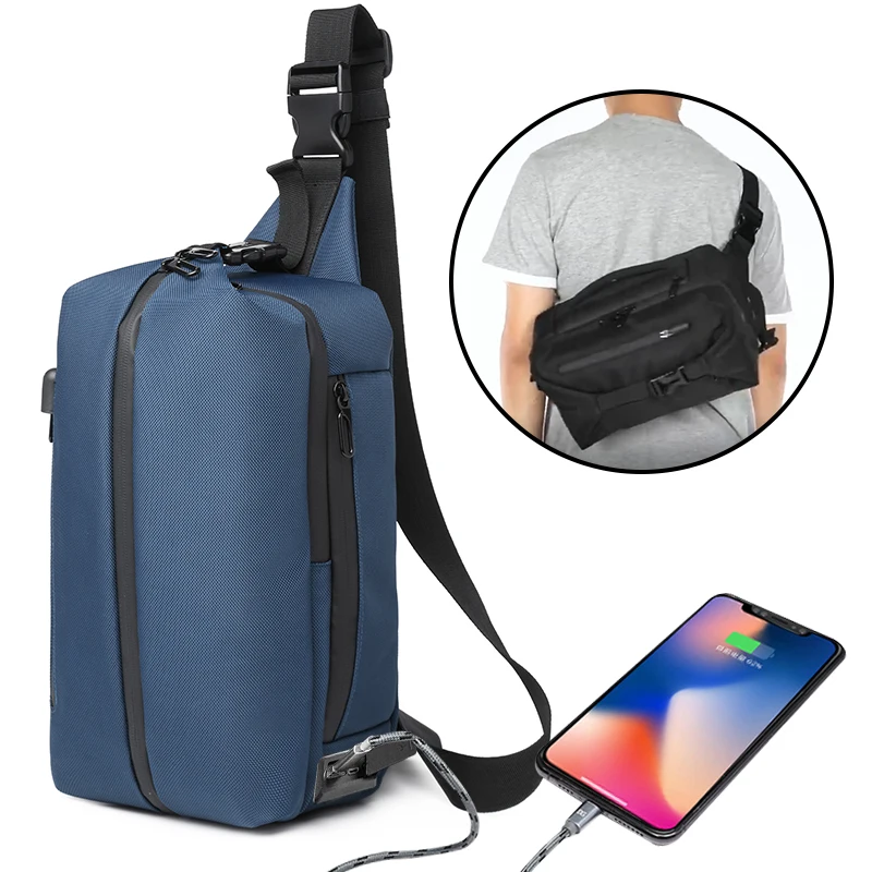 Male Outdoor Waterproof USB Charging Sling Bag Male Messenger Shoulder Bags Sports trave Chest Pack Teens Crossbody Bag for Men
Male Outdoor Waterproof USB Charging Sling Bag Male Messenger Shoulder Bags Sports trave Chest Pack Teens Crossbody Bag for Men
