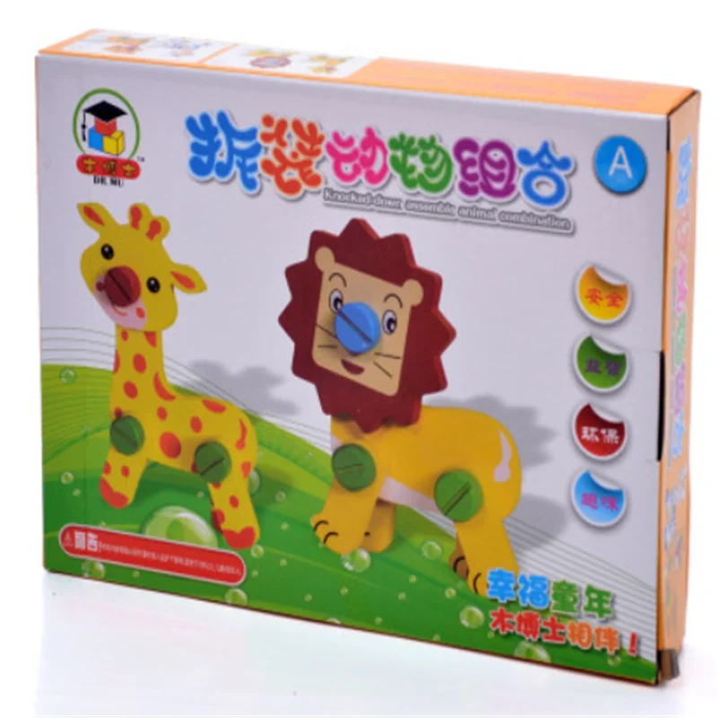 Hot Sale Wooden Disassembly Animal Combination Colorful Baby Montessori Educational Toys for Children Learning Developing Toy
Hot Sale Wooden Disassembly Animal Combination Colorful Baby Montessori Educational Toys for Children Learning Developing Toy