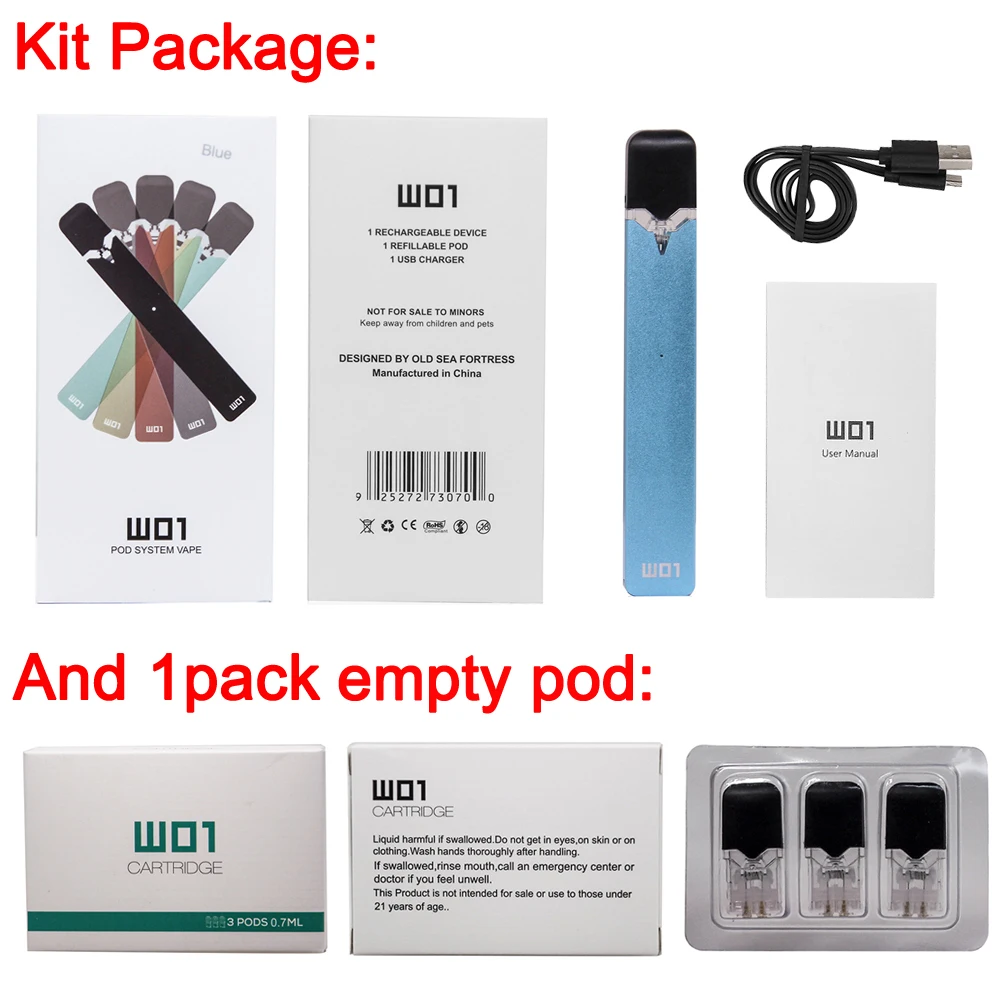 Newest Original OVNS W01 Pod Vape Kit LED power indicating Pod System Vape Pen Electronic Cigarette Kit VS minifit Kit
Newest Original OVNS W01 Pod Vape Kit LED power indicating Pod System Vape Pen Electronic Cigarette Kit VS minifit Kit