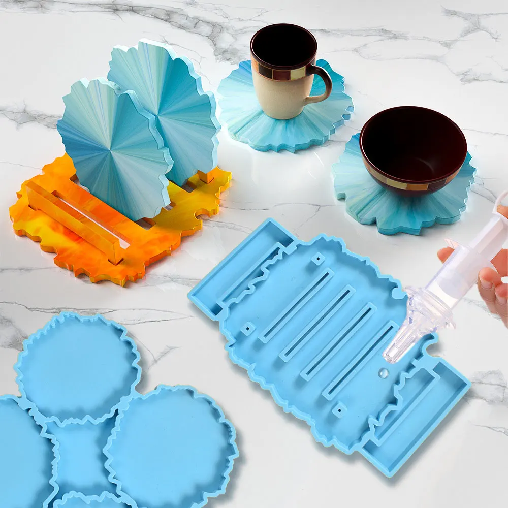 Coaster+Stand Epoxy Resin Mold Set Cup Mat+Holder Silicone Mould DIY Crafts Decorations Making Tools Kit Drop Shipping
Coaster+Stand Epoxy Resin Mold Set Cup Mat+Holder Silicone Mould DIY Crafts Decorations Making Tools Kit Drop Shipping