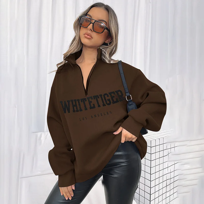 Осенние толстовки с буквенным принтом для женщин в стиле хараюки водолазка на молнии с длинным рукавом Свободные пуловеры Повседневная Ули...
Осенние толстовки с буквенным принтом для женщин в стиле хараюки водолазка на молнии с длинным рукавом Свободные пуловеры Повседневная Ули...