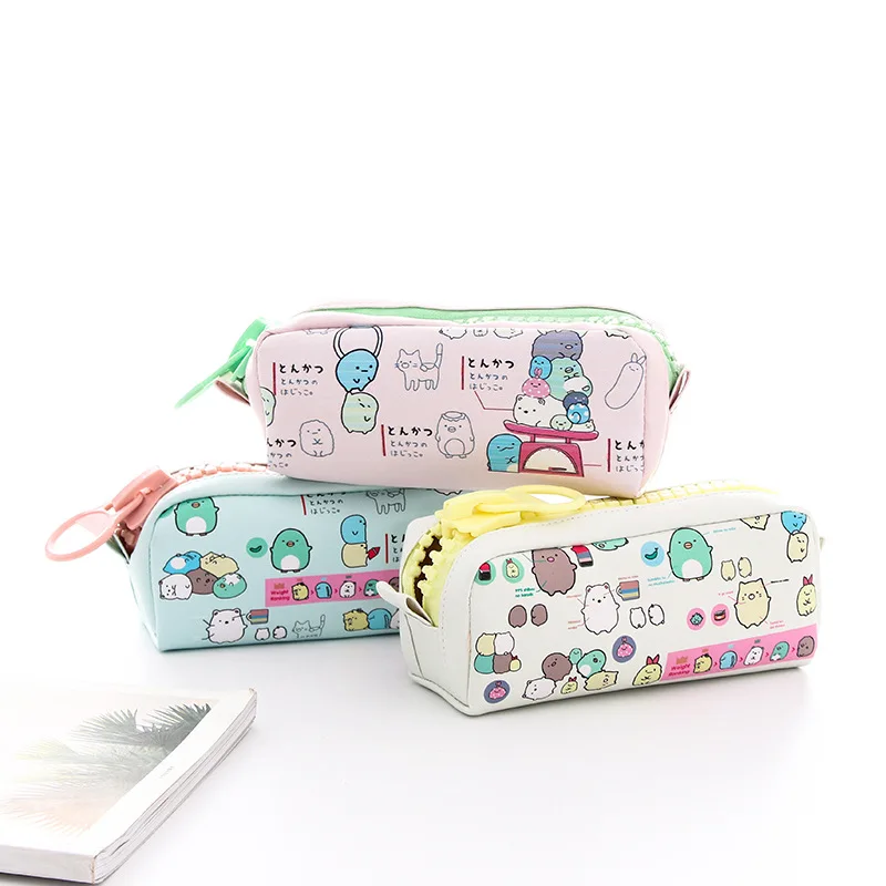 Creative cartoon pencil case cute PU leather personality large zipper student large capacity stationery bag storage bag
Creative cartoon pencil case cute PU leather personality large zipper student large capacity stationery bag storage bag