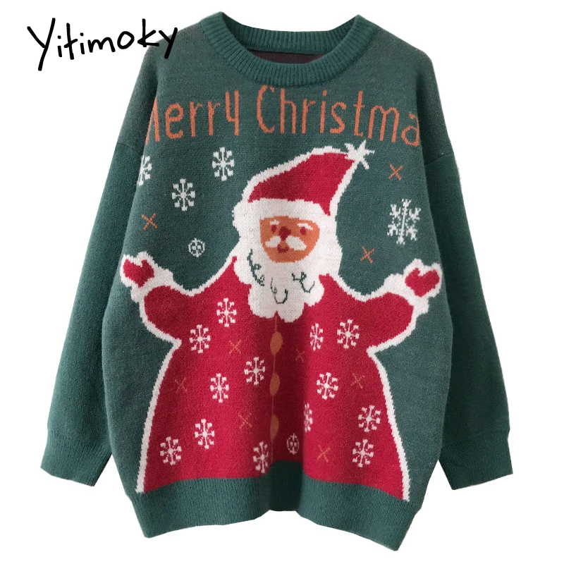 Yitimoky Letter Print Green Sweater Women Clothes 2021 Korean Fashion Casual Winter Red Straight O-Neck Thick Knit Pullovers
Yitimoky Letter Print Green Sweater Women Clothes 2021 Korean Fashion Casual Winter Red Straight O-Neck Thick Knit Pullovers