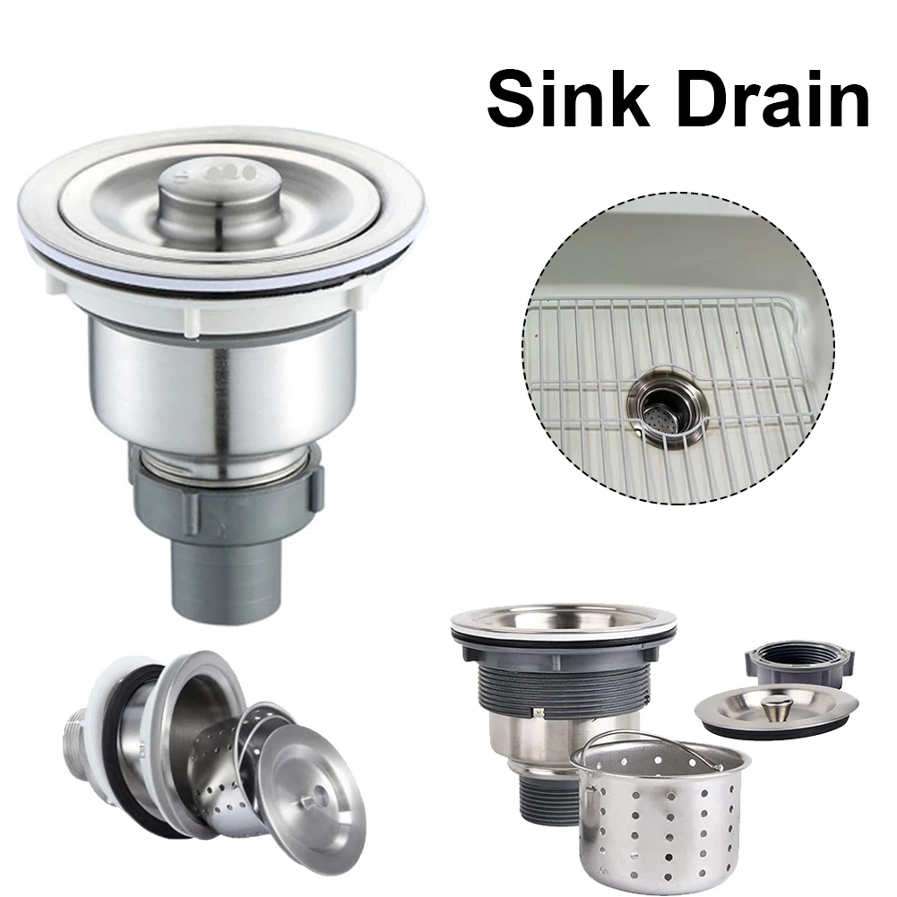 Stainless Steel Kitchen Sink Drain Strainer Assembly Sealing Lid 4.5 cm Port with Removable Deep Waste Basket Kitchen Accessory
Stainless Steel Kitchen Sink Drain Strainer Assembly Sealing Lid 4.5 cm Port with Removable Deep Waste Basket Kitchen Accessory