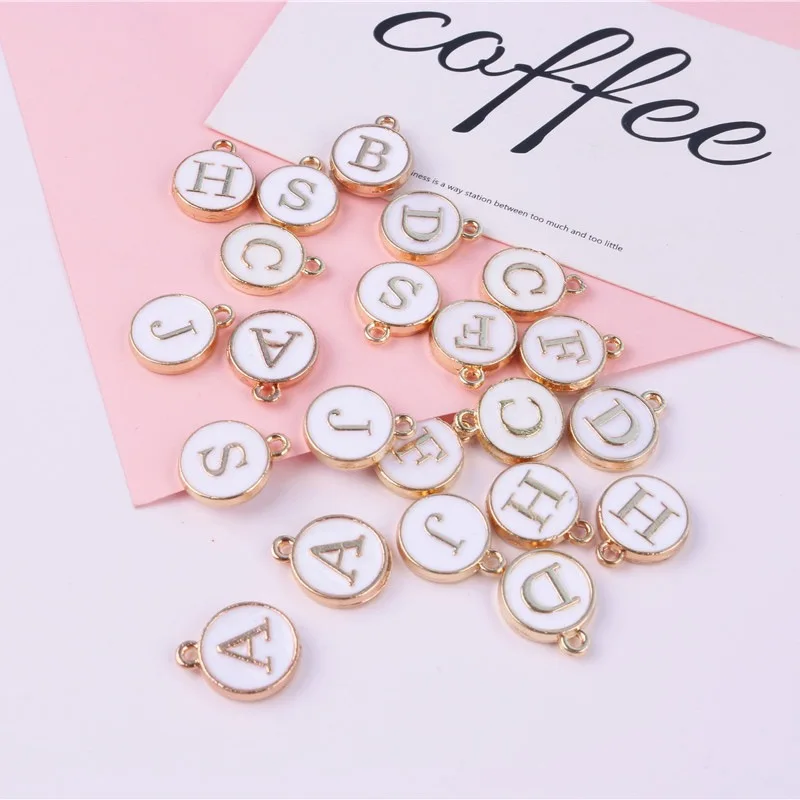 10pcs/26pcs Alphabet Letter Double Face Enamel Charms Gold color 12*15mm pendants jewelry making Handmade craft
10pcs/26pcs Alphabet Letter Double Face Enamel Charms Gold color 12*15mm pendants jewelry making Handmade craft