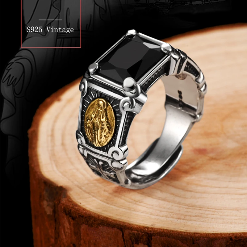 2021 New Vintage Bijoux Black Stone Ring Man Women Virgin Mary Finger Band Rings Cubic Zirconia Onyx Jewelry Open Size Anillo
2021 New Vintage Bijoux Black Stone Ring Man Women Virgin Mary Finger Band Rings Cubic Zirconia Onyx Jewelry Open Size Anillo