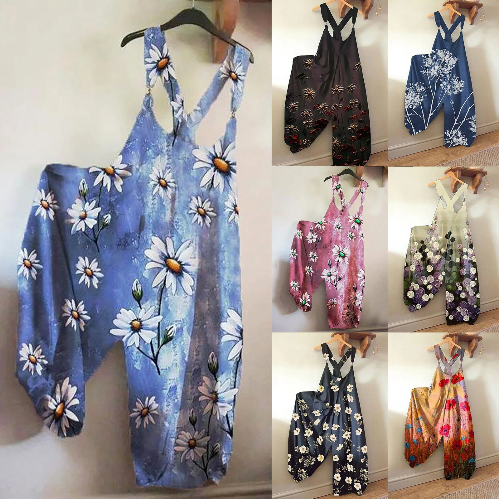 Women's Ethnic Style Print Cold Shoulder Suspender Cami Pants Jumpsuit Women Jumpsuit Summer 2021 Casual Floral Jumpsuit
Women's Ethnic Style Print Cold Shoulder Suspender Cami Pants Jumpsuit Women Jumpsuit Summer 2021 Casual Floral Jumpsuit