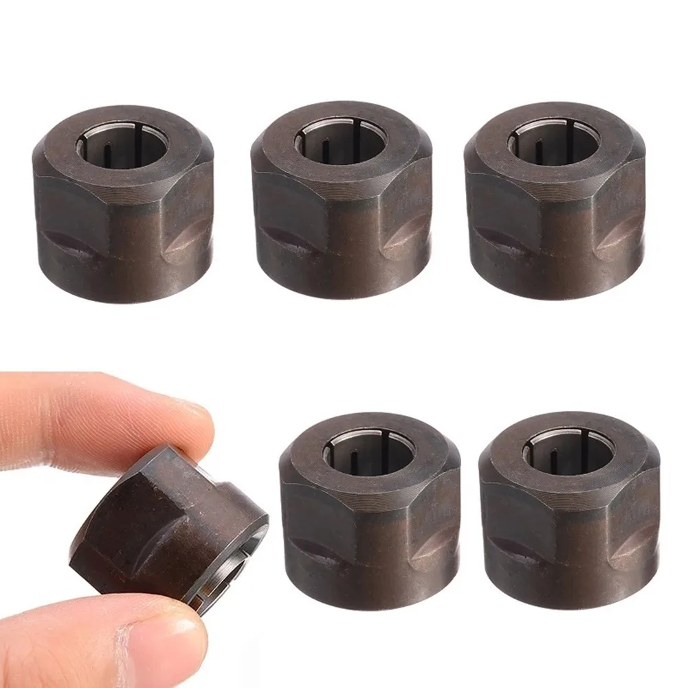 5pcs 1/2\\\\\\\" Metal Collet Nut Plunge Router Parts 22.5*27mm For 3612 High Strength And Hardness Router Bits
5pcs 1/2\\\\\\\" Metal Collet Nut Plunge Router Parts 22.5*27mm For 3612 High Strength And Hardness Router Bits