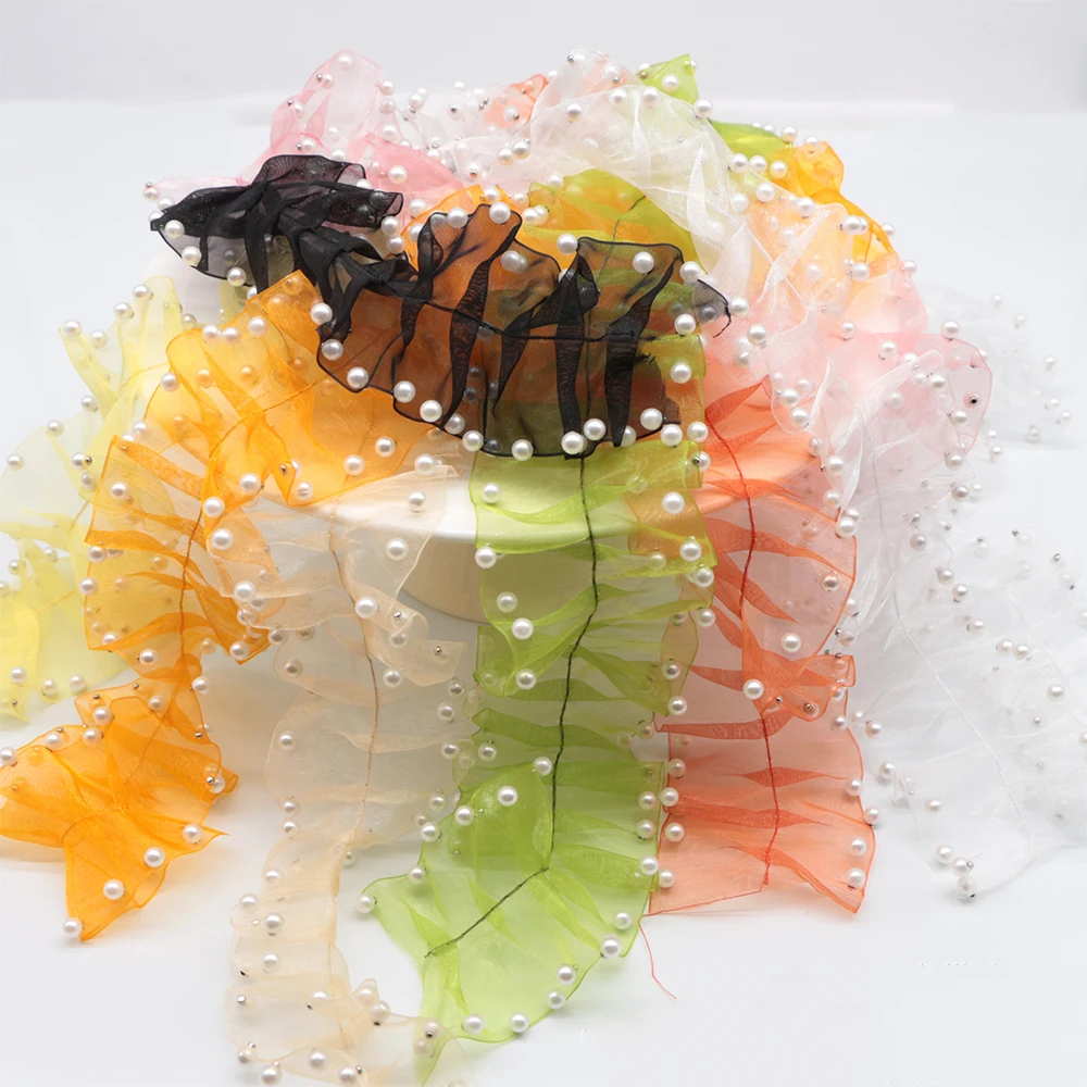 1 yard Folded Pearl Lace Beading Accessories Belt Clothing Wedding Hair Baby Clothes Decoration Materials ribbon bow DIY
1 yard Folded Pearl Lace Beading Accessories Belt Clothing Wedding Hair Baby Clothes Decoration Materials ribbon bow DIY