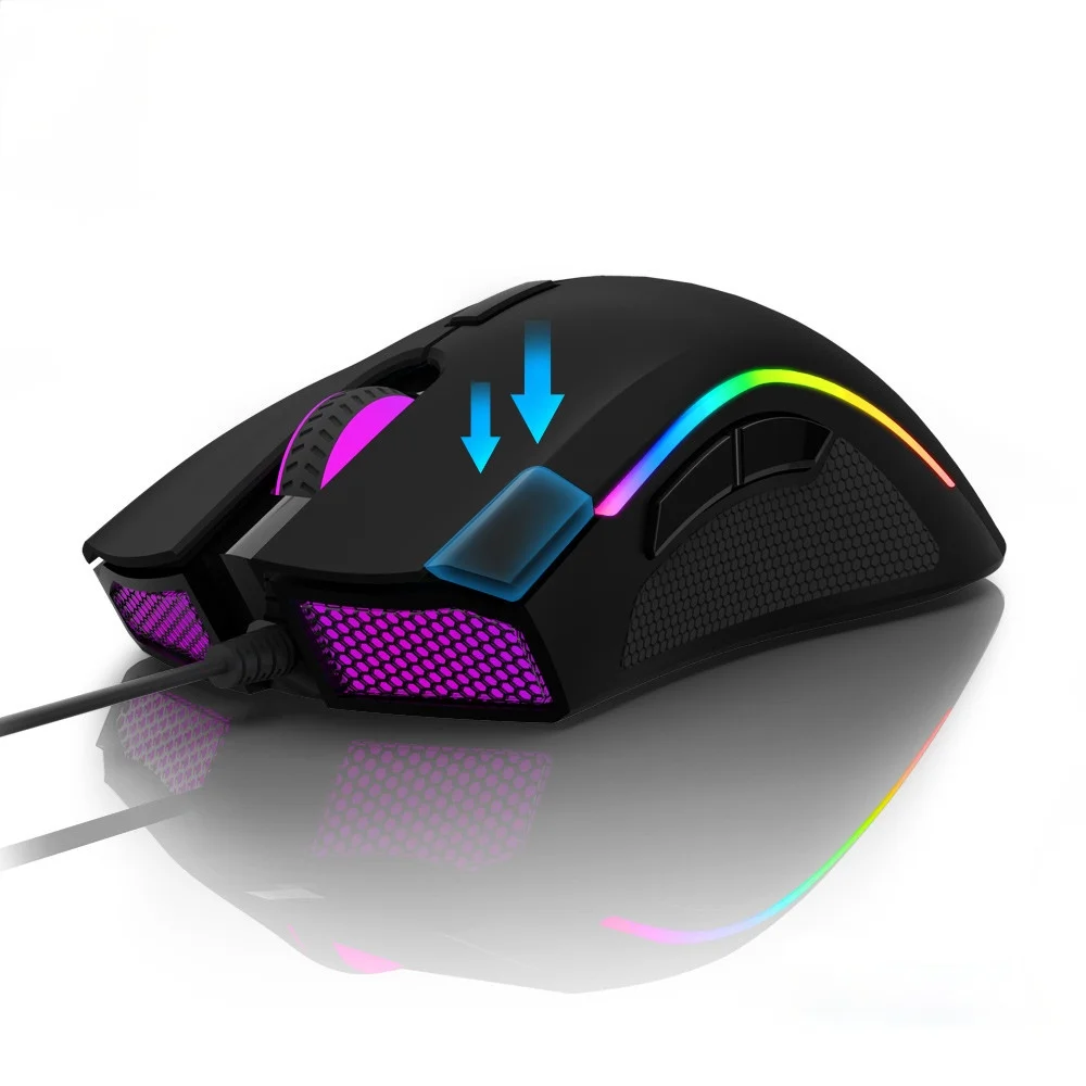 Delux M625 PMW3360 Sensor Gaming Mouse 12000DPI 7 Programmable Buttons RGB Backlight Wired Mice with Fire Key For FPS Gamer
Delux M625 PMW3360 Sensor Gaming Mouse 12000DPI 7 Programmable Buttons RGB Backlight Wired Mice with Fire Key For FPS Gamer