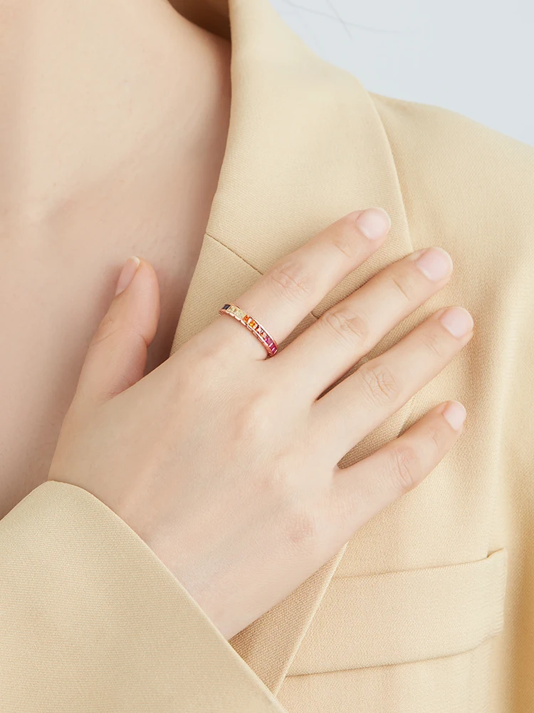 ZEMIOR Rainbow Rings For Women 925 Sterling Silver Setting A Half Circle Colored Zircons Simple Engagement Wedding Fine Jewelry
ZEMIOR Rainbow Rings For Women 925 Sterling Silver Setting A Half Circle Colored Zircons Simple Engagement Wedding Fine Jewelry