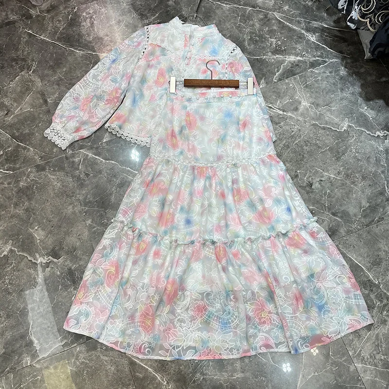Set Runway Fashion Lace 2021 Spring Designer New Arrival Flower Embrodiery Turtleneck Blouse+Ruffles Long Skirts Sets
Set Runway Fashion Lace 2021 Spring Designer New Arrival Flower Embrodiery Turtleneck Blouse+Ruffles Long Skirts Sets