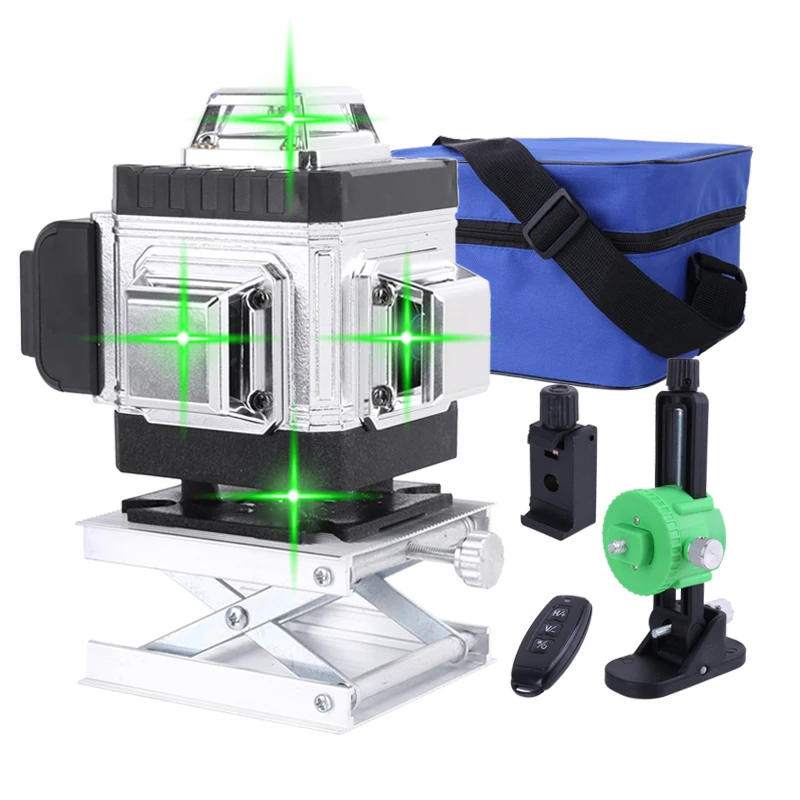 Laser Level 16 Lines 4D Wireless Remote Green Self-Leveling 360 Horizontal & Vertical Cross-Line Laser Level Measuring Tool
Laser Level 16 Lines 4D Wireless Remote Green Self-Leveling 360 Horizontal & Vertical Cross-Line Laser Level Measuring Tool