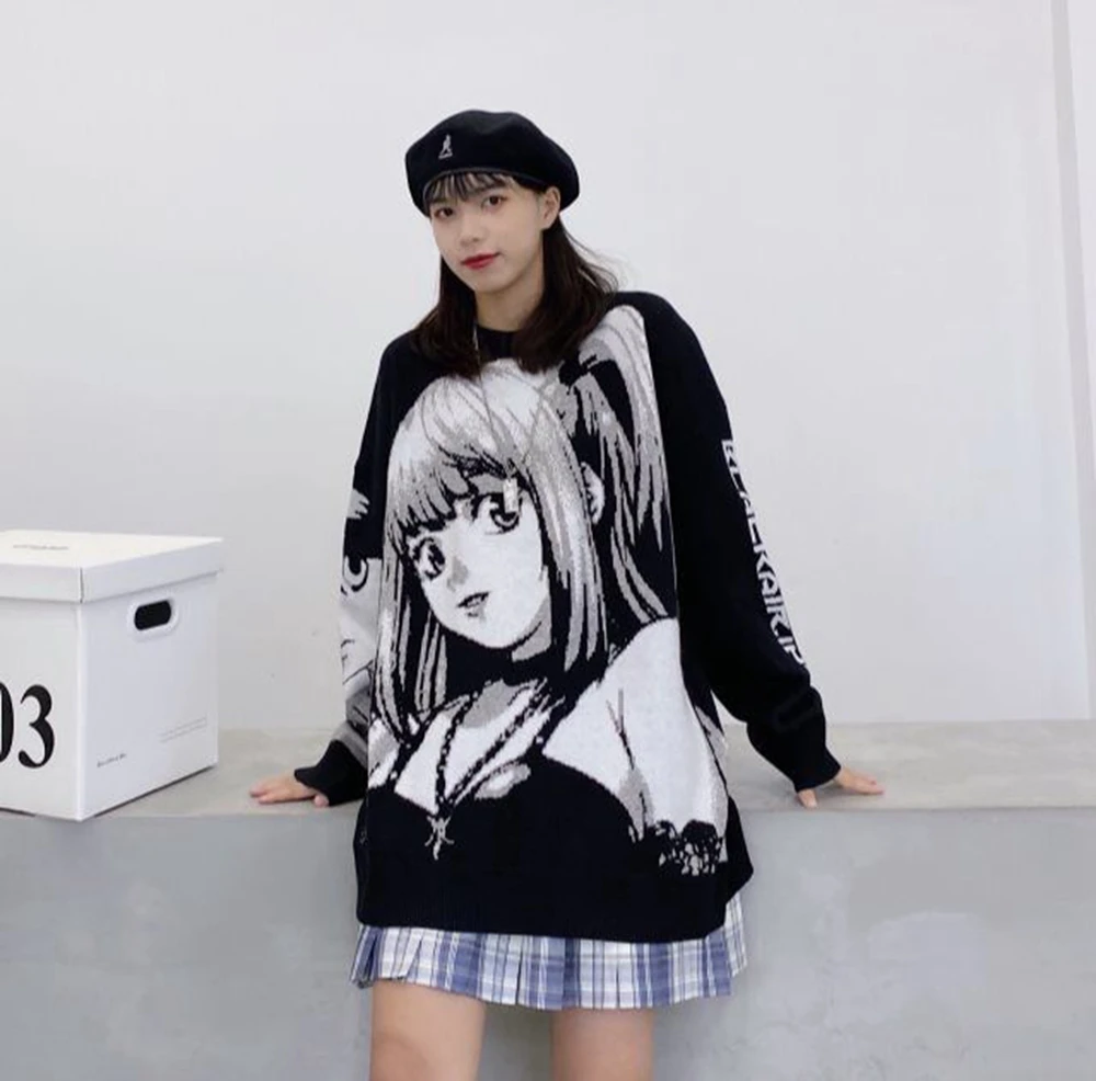 Костюм для косплея из аниме «Death Note», вязаный свитер Миса Амана, униформа свободного кроя, в японском стиле, одежда оверсайз
Костюм для косплея из аниме «Death Note», вязаный свитер Миса Амана, униформа свободного кроя, в японском стиле, одежда оверсайз