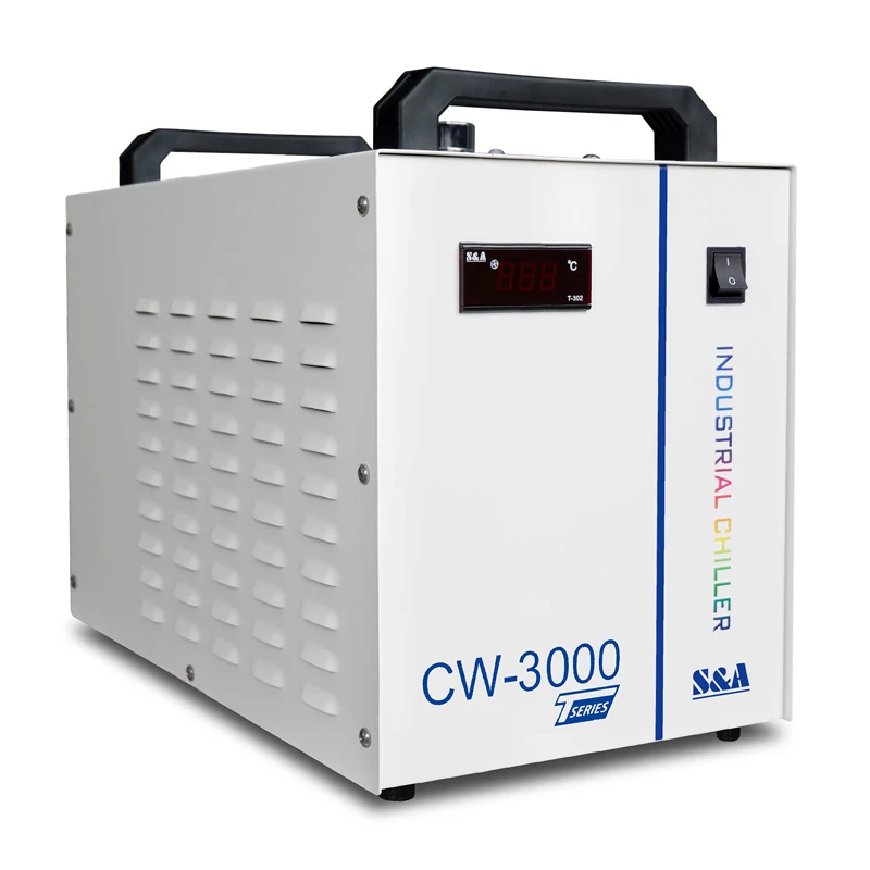 S&A CW3000 Industrial Water Chiller for CO2 Laser Engraving Cutting Machine Cooling 60W 80W Laser Tube TG220V
S&A CW3000 Industrial Water Chiller for CO2 Laser Engraving Cutting Machine Cooling 60W 80W Laser Tube TG220V