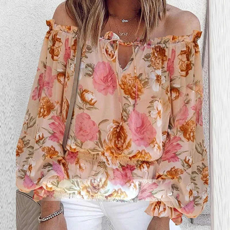 Women Elegant Slash Neck Floral Blouses 2021 Summer Sweet Puff Sleeve Ladies Shirt Top Sexy Off Shoulder Streetwear Shirt Blusa
Women Elegant Slash Neck Floral Blouses 2021 Summer Sweet Puff Sleeve Ladies Shirt Top Sexy Off Shoulder Streetwear Shirt Blusa