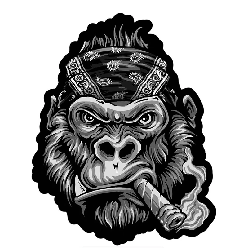 Hot Lifelike PVC Car Sticker Headscarf Gorilla Smoking 17.5cm*14cm Car Styling Decal Vinyl Car Scratches Waterproof
Hot Lifelike PVC Car Sticker Headscarf Gorilla Smoking 17.5cm*14cm Car Styling Decal Vinyl Car Scratches Waterproof