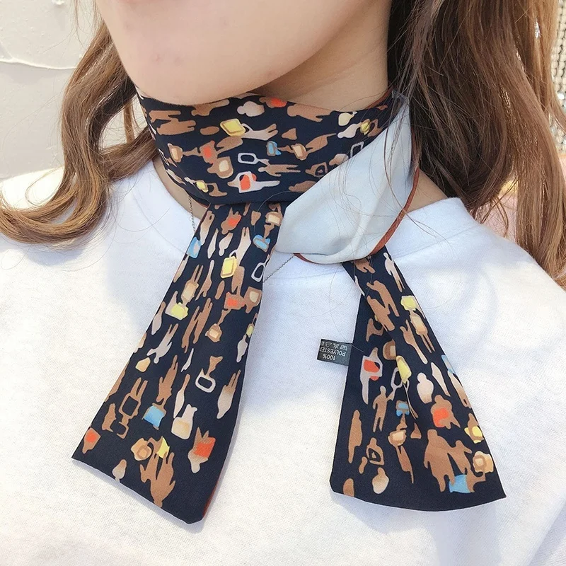 Scarf for Women Doodling Rectangle Silk Scarf Small High Soft Multi-functional Head Scarf Ladies Scarves Fashion 
Scarf for Women Doodling Rectangle Silk Scarf Small High Soft Multi-functional Head Scarf Ladies Scarves Fashion