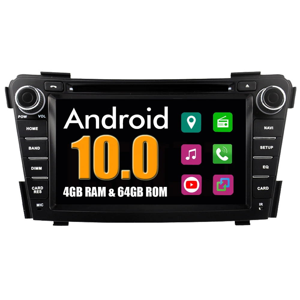 Автомагнитола RoverOne для Hyundai i40 стерео система под управлением Android 10 с DVD GPS