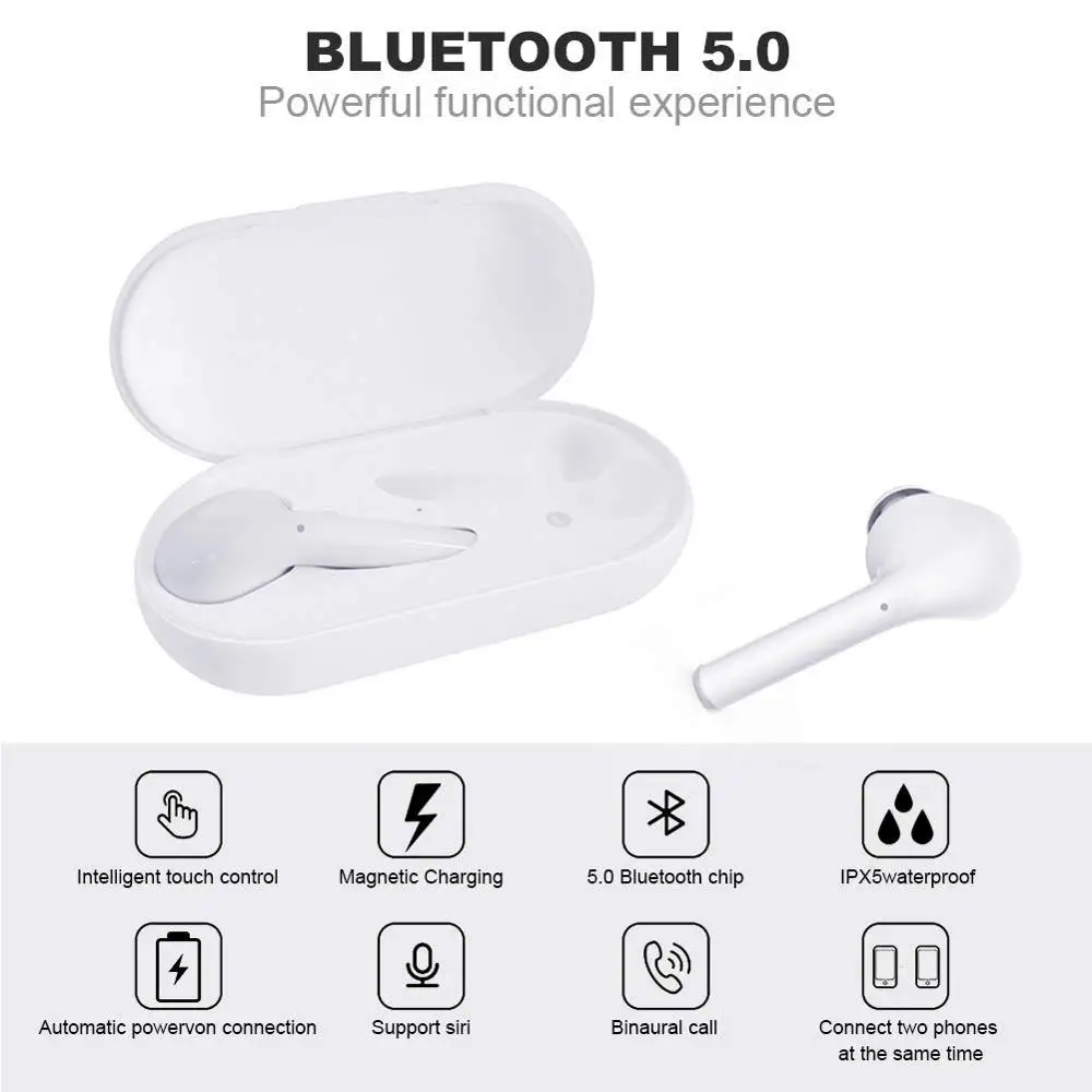 Беспроводные наушники TWS для iphone 8 Беспроводная Bluetooth-гарнитура с шумоподавлением