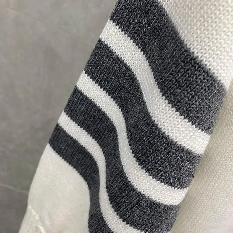 2021 Fashion TB Thom Brand Sweater Wonen V-Neck Cardigans Clothing Striped Wool Long Loose Spring Autumn Casual Coat
2021 Fashion TB Thom Brand Sweater Wonen V-Neck Cardigans Clothing Striped Wool Long Loose Spring Autumn Casual Coat