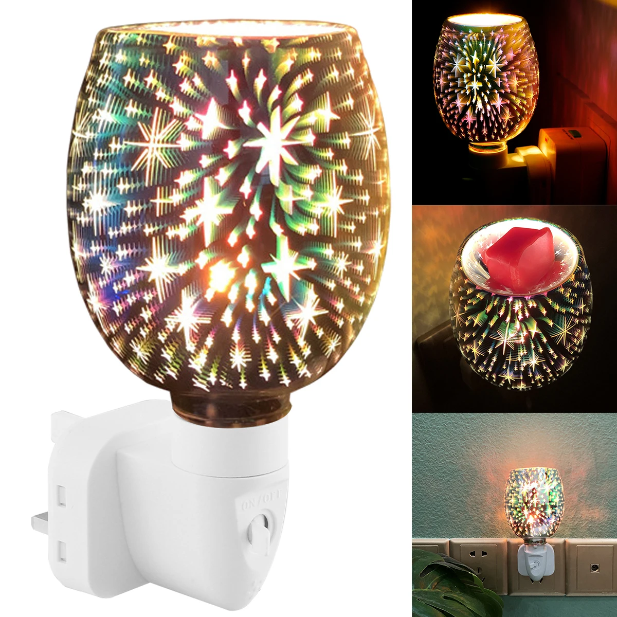 3D Glass Electric Aroma Lamp Light Up Oil Burner Lamp Safe Starry Sky Aroma Night Light Home Decor Plug In Wax Burner Light
3D Glass Electric Aroma Lamp Light Up Oil Burner Lamp Safe Starry Sky Aroma Night Light Home Decor Plug In Wax Burner Light
