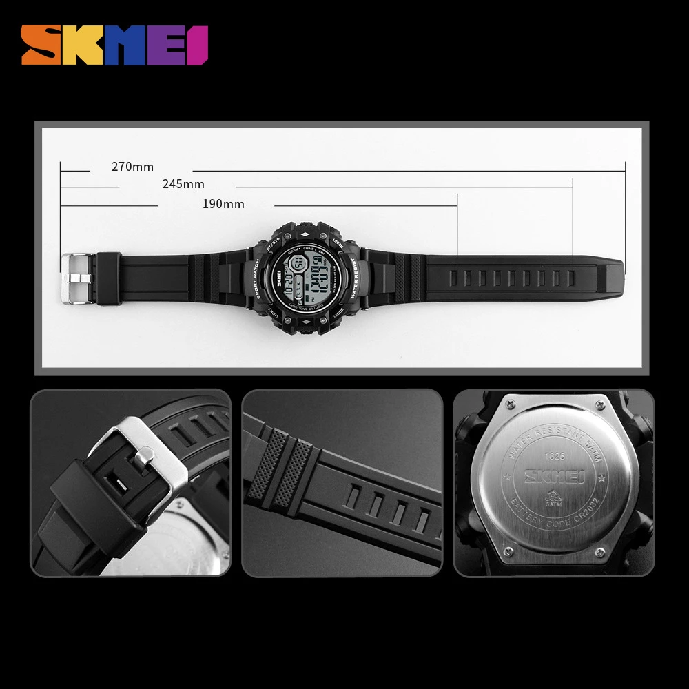 SKMEI Fashion Men Watch Chronograph Outdoor Sports Alarm Clock Watches 5Bar Waterproof Digital Clock digital watch 1325
SKMEI Fashion Men Watch Chronograph Outdoor Sports Alarm Clock Watches 5Bar Waterproof Digital Clock digital watch 1325