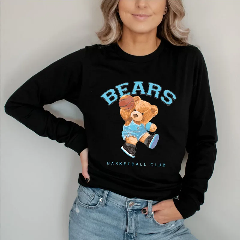 Basketball Teddy Bear Print 100% Cotton Women T-Shirt Autumn Winter Round Neck Casual Fashion Pullover Long Sleeve T-Shirt S-4XL
Basketball Teddy Bear Print 100% Cotton Women T-Shirt Autumn Winter Round Neck Casual Fashion Pullover Long Sleeve T-Shirt S-4XL