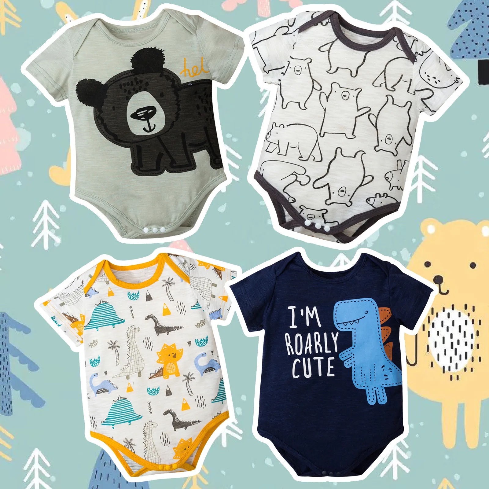 Infant Newborn Baby Girl Boy Cartoon Cute Bodysuit Romper Casual Clothes Summer Baby Clothes baby kleding meisje ropa bebe niña
Infant Newborn Baby Girl Boy Cartoon Cute Bodysuit Romper Casual Clothes Summer Baby Clothes baby kleding meisje ropa bebe niña