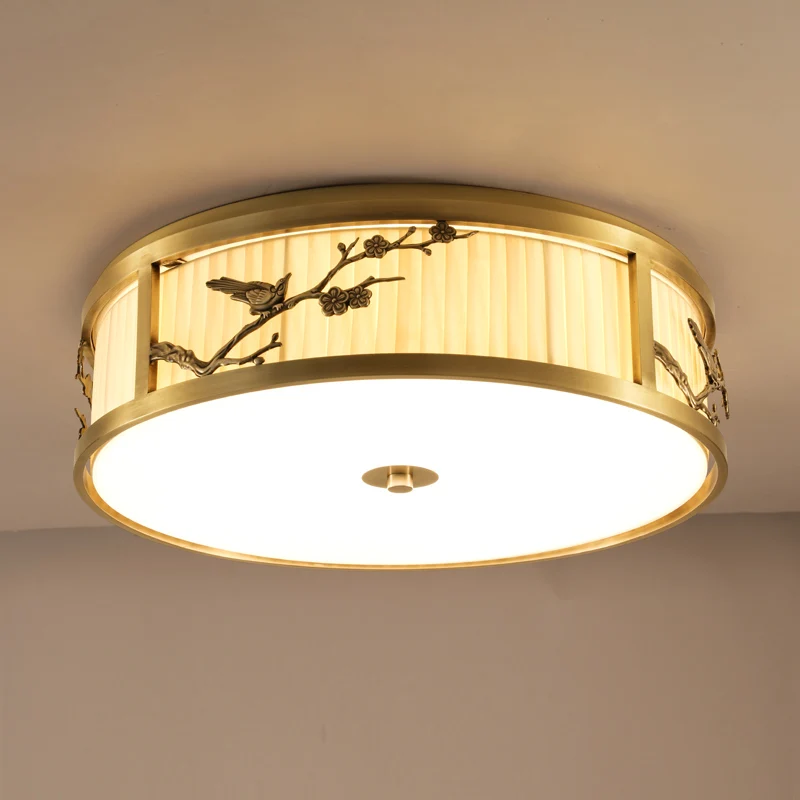 New Chinese Style Round Ceiling Lamp Copper Gold Retro Bedroom Study LED American Indoor Ceiling Lamp
New Chinese Style Round Ceiling Lamp Copper Gold Retro Bedroom Study LED American Indoor Ceiling Lamp