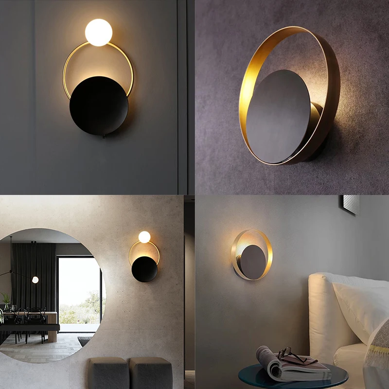 Modern Led Wall Lamp for Bedroom Bedside Black Rotation Sconce in Staircase Aisle Corridor Foyer Round Interior Decor Lighting
Modern Led Wall Lamp for Bedroom Bedside Black Rotation Sconce in Staircase Aisle Corridor Foyer Round Interior Decor Lighting