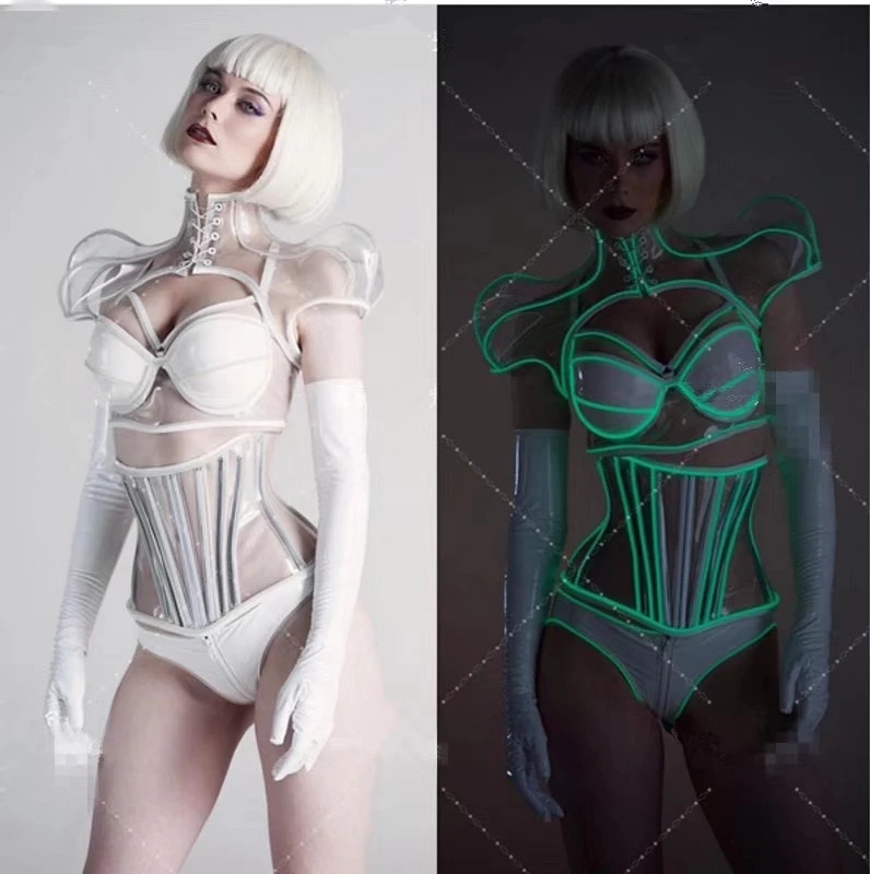 fluorescent light blink 5 pieces sets SexyBar Party DJ DS Costume Women Singer Nightclub Performance Stage Outfits Dancer Show
fluorescent light blink 5 pieces sets SexyBar Party DJ DS Costume Women Singer Nightclub Performance Stage Outfits Dancer Show