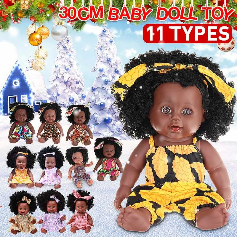 American Black Doll Full Body Vinyl Baby Soft African Baby Doll Toy Girl Christmas Gift
American Black Doll Full Body Vinyl Baby Soft African Baby Doll Toy Girl Christmas Gift