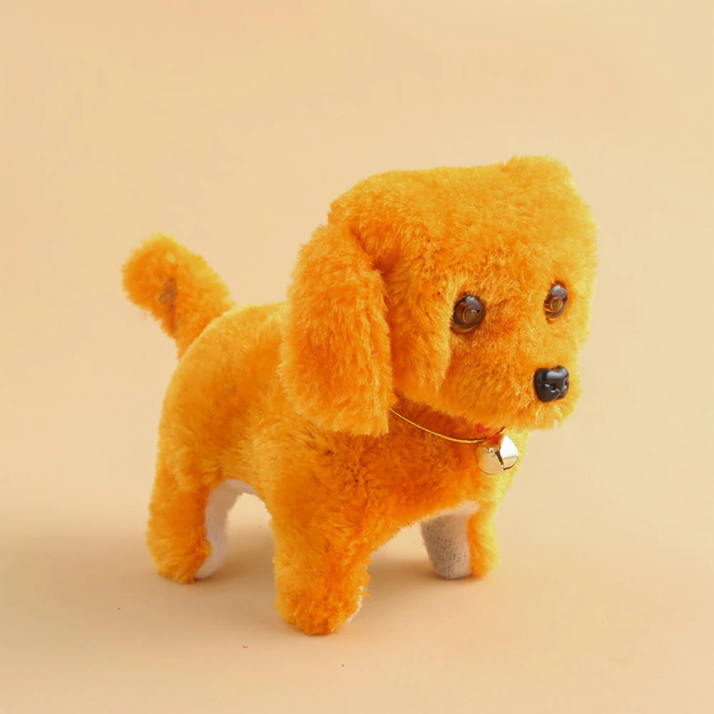 Электронная шагающая игрушка плюшевая разноцветная колышек для собаки лай