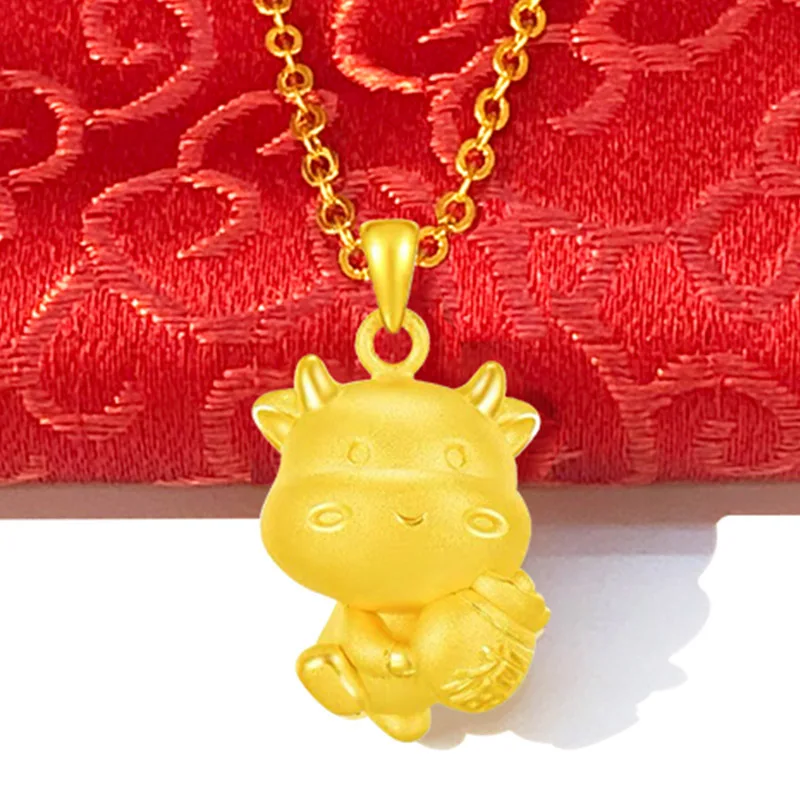Gold Bull Zodiac Pendant for Women Fu Niu Fashion Necklace Artificial Gold Color 24K Sand Gold Necklace Pendant Jewelry Charm
Gold Bull Zodiac Pendant for Women Fu Niu Fashion Necklace Artificial Gold Color 24K Sand Gold Necklace Pendant Jewelry Charm