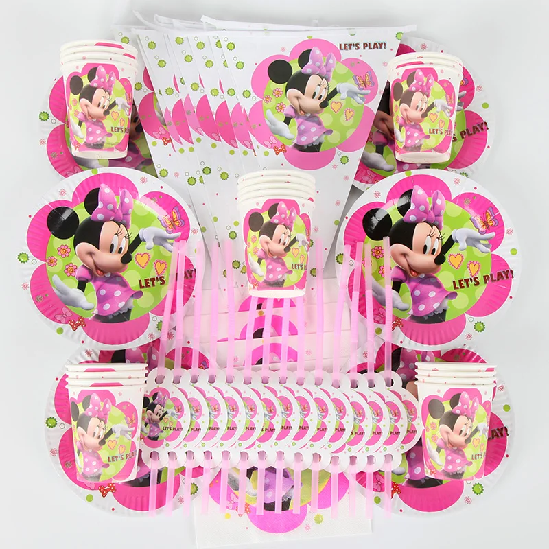 50Pcs/lot Minnie Mouse party Theme Baby Birthday Party Decorations cups straws banner plates baby shower girl baptism decor
50Pcs/lot Minnie Mouse party Theme Baby Birthday Party Decorations cups straws banner plates baby shower girl baptism decor