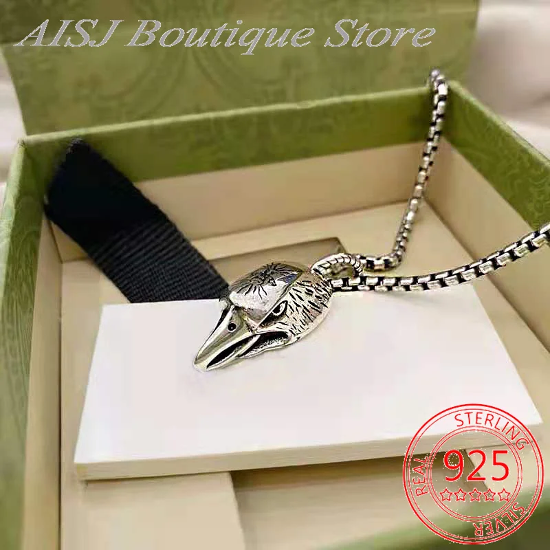 Ожерелье из серебра Ag925 пробы с подвеской в виде Головы Орла
Ожерелье из серебра Ag925 пробы с подвеской в виде Головы Орла