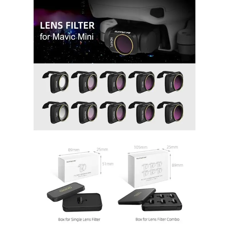 Camera Lens Filter Neutral Density Filter for D-JI Mavic Mini Drone CPL ND ND/PL G2AC
Camera Lens Filter Neutral Density Filter for D-JI Mavic Mini Drone CPL ND ND/PL G2AC