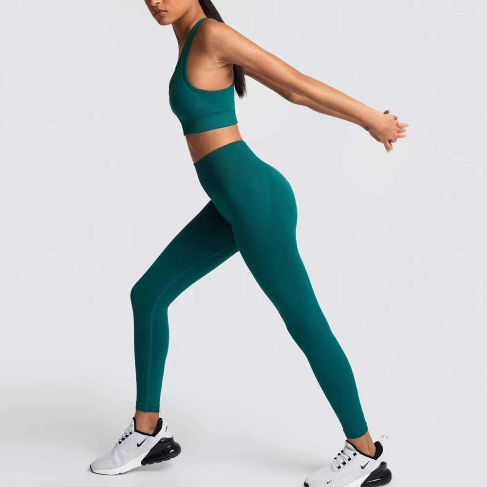 Solid Color Seamless Knitted Hip Yoga Set Sports Vest Suit Sexy Women Fitness Clothing 2 Piece Set Women
Solid Color Seamless Knitted Hip Yoga Set Sports Vest Suit Sexy Women Fitness Clothing 2 Piece Set Women