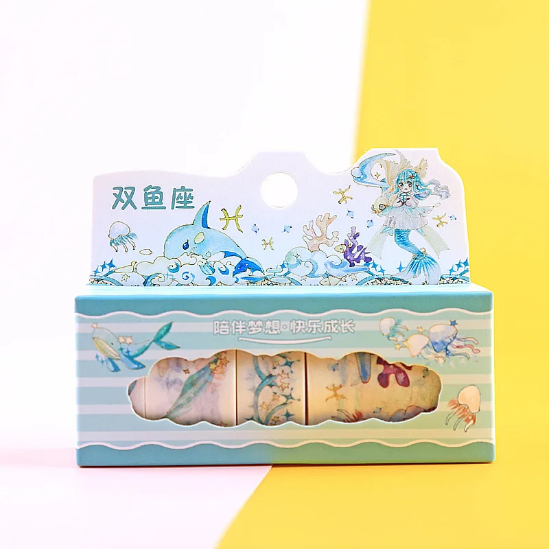 5Pcs Twelve Constellations Washi Tape Kawaii Cartoon Scrapbooking Decorative Adhesive Tapes Paper Creative Stationery Sticker
5Pcs Twelve Constellations Washi Tape Kawaii Cartoon Scrapbooking Decorative Adhesive Tapes Paper Creative Stationery Sticker