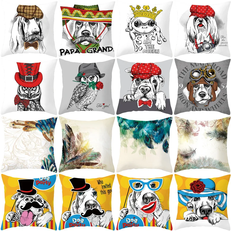 Popular Cartoon Cute Gray Punk Dog Sofa Cushion Cover Garden Chair Pillow Cases Animal Plush Decorative Cool Cushions Wholesale 
Popular Cartoon Cute Gray Punk Dog Sofa Cushion Cover Garden Chair Pillow Cases Animal Plush Decorative Cool Cushions Wholesale