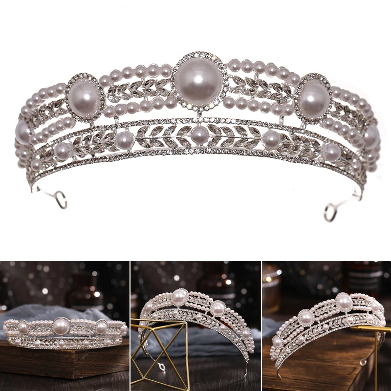 Newly Wedding Crown with Pearl and Rhinestone Elegant Gorgerous Exquisite Women's Accessory for Wedding Party Celebration
Newly Wedding Crown with Pearl and Rhinestone Elegant Gorgerous Exquisite Women's Accessory for Wedding Party Celebration