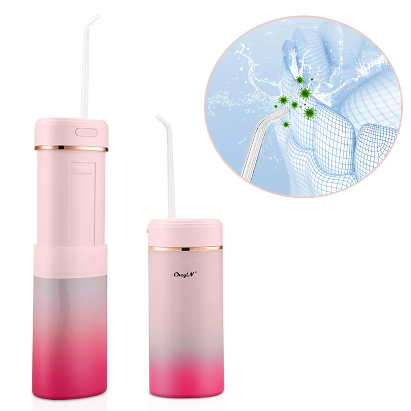 CkeyiN Portable Oral Irrigator Water Dental Flosser USB Rechargeable 4 Nozzles Water Jet Teeth Cleaner 4 Modes Travel Home
CkeyiN Portable Oral Irrigator Water Dental Flosser USB Rechargeable 4 Nozzles Water Jet Teeth Cleaner 4 Modes Travel Home