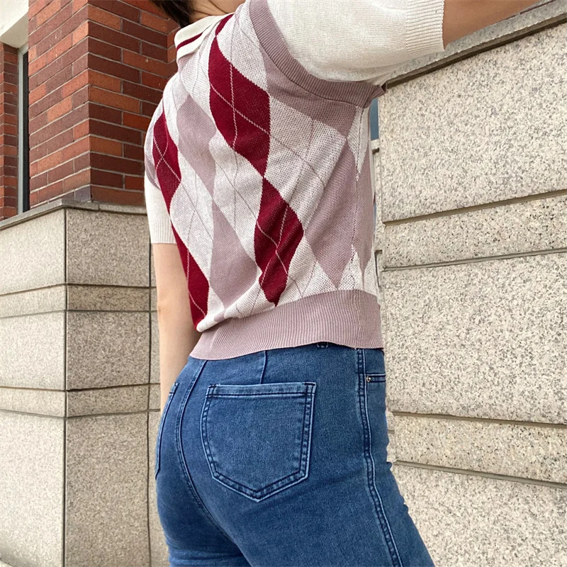Sweater y2k korean style vintage women crochet knitted fashion mujer argyle kawaii cute ugly oversize 2020 2021 aesthetic sueter
Sweater y2k korean style vintage women crochet knitted fashion mujer argyle kawaii cute ugly oversize 2020 2021 aesthetic sueter