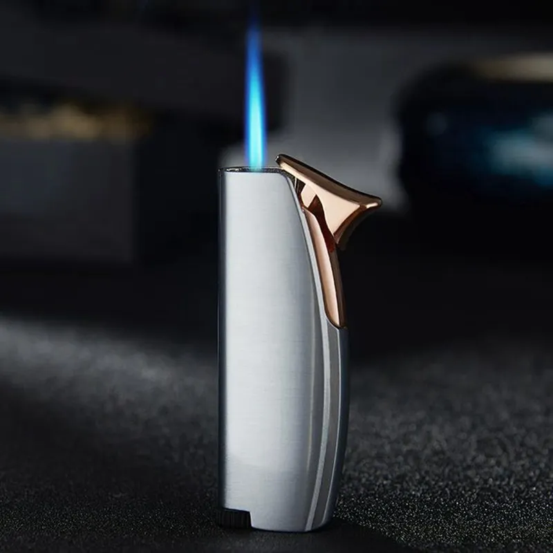 Semi-Circular Arc Shape Cigarette Lighter Metal Windproof Gas lighter Blue Flame Spray Gun Torch Cigar Butane Lighter
Semi-Circular Arc Shape Cigarette Lighter Metal Windproof Gas lighter Blue Flame Spray Gun Torch Cigar Butane Lighter