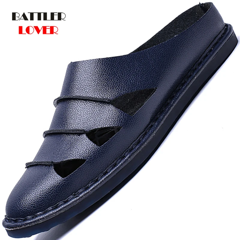 High Quality Leather Outdoor Slippers For Men 2021 Summer Casual Shoes Male Luxury Designer Gladiator Sandals Plus Size 38-48
High Quality Leather Outdoor Slippers For Men 2021 Summer Casual Shoes Male Luxury Designer Gladiator Sandals Plus Size 38-48