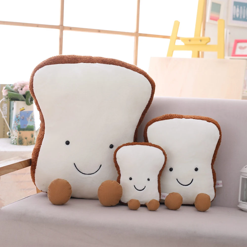 Creative Cartoon Bread Shaped Plushie Dolls Funny Toast Food Nap Pillow Kid Toys Birthday Gift Sofa Home Decoration Back Cushion
Creative Cartoon Bread Shaped Plushie Dolls Funny Toast Food Nap Pillow Kid Toys Birthday Gift Sofa Home Decoration Back Cushion