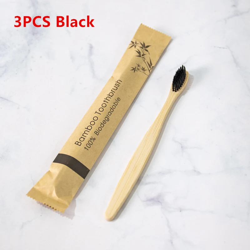 3Pcs Black Bamboo Soft Toothbrush Charcoal Eco Bamboo Toothbrushes Portable Adult Wooden Soft Tooth Brush Home Travel Hotel Use
3Pcs Black Bamboo Soft Toothbrush Charcoal Eco Bamboo Toothbrushes Portable Adult Wooden Soft Tooth Brush Home Travel Hotel Use