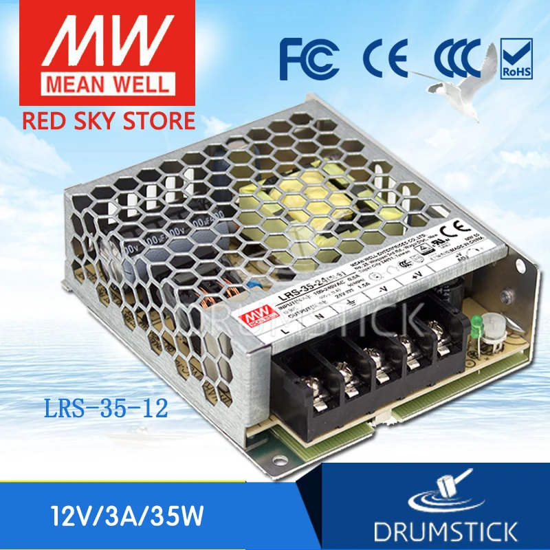 Оптовая цена MEAN WELL LRS 35 12 12V 3A meanwell 36W одиночный выход импульсный источник